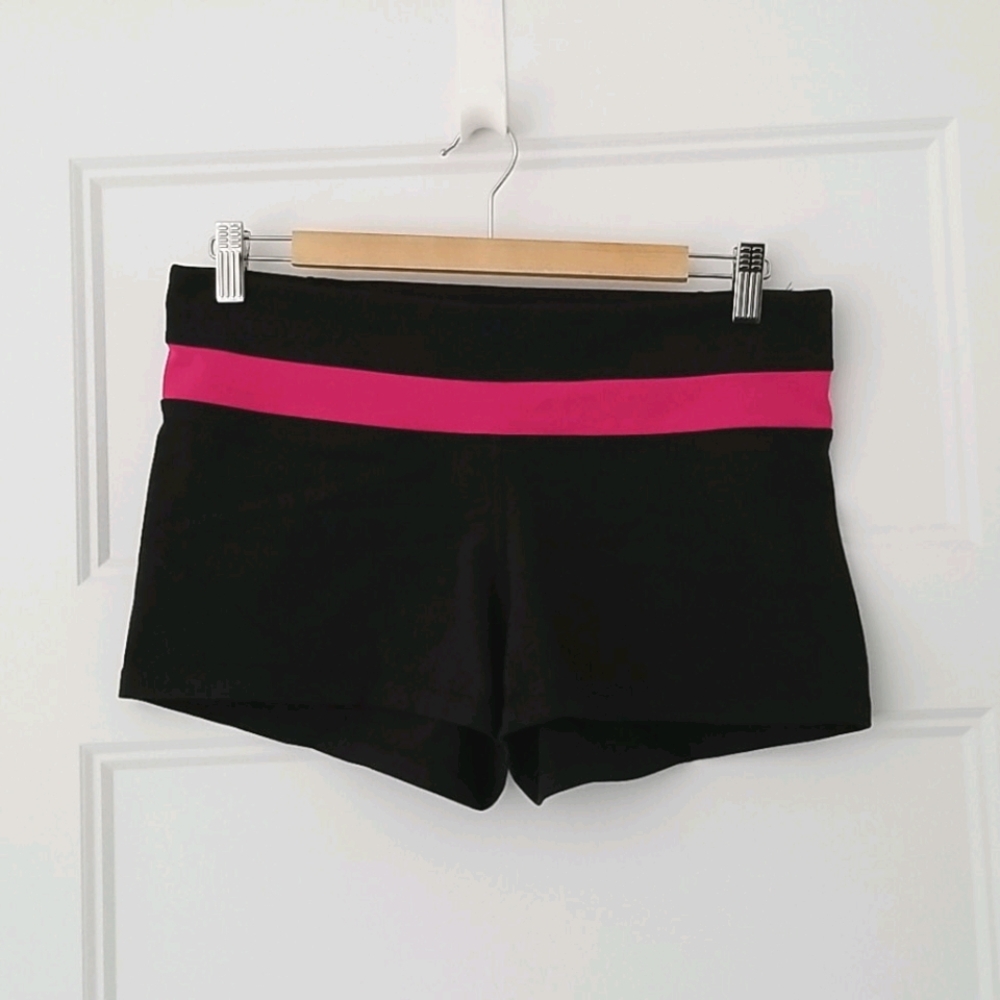 Bench Black & Hot Pink Athletic Shorts